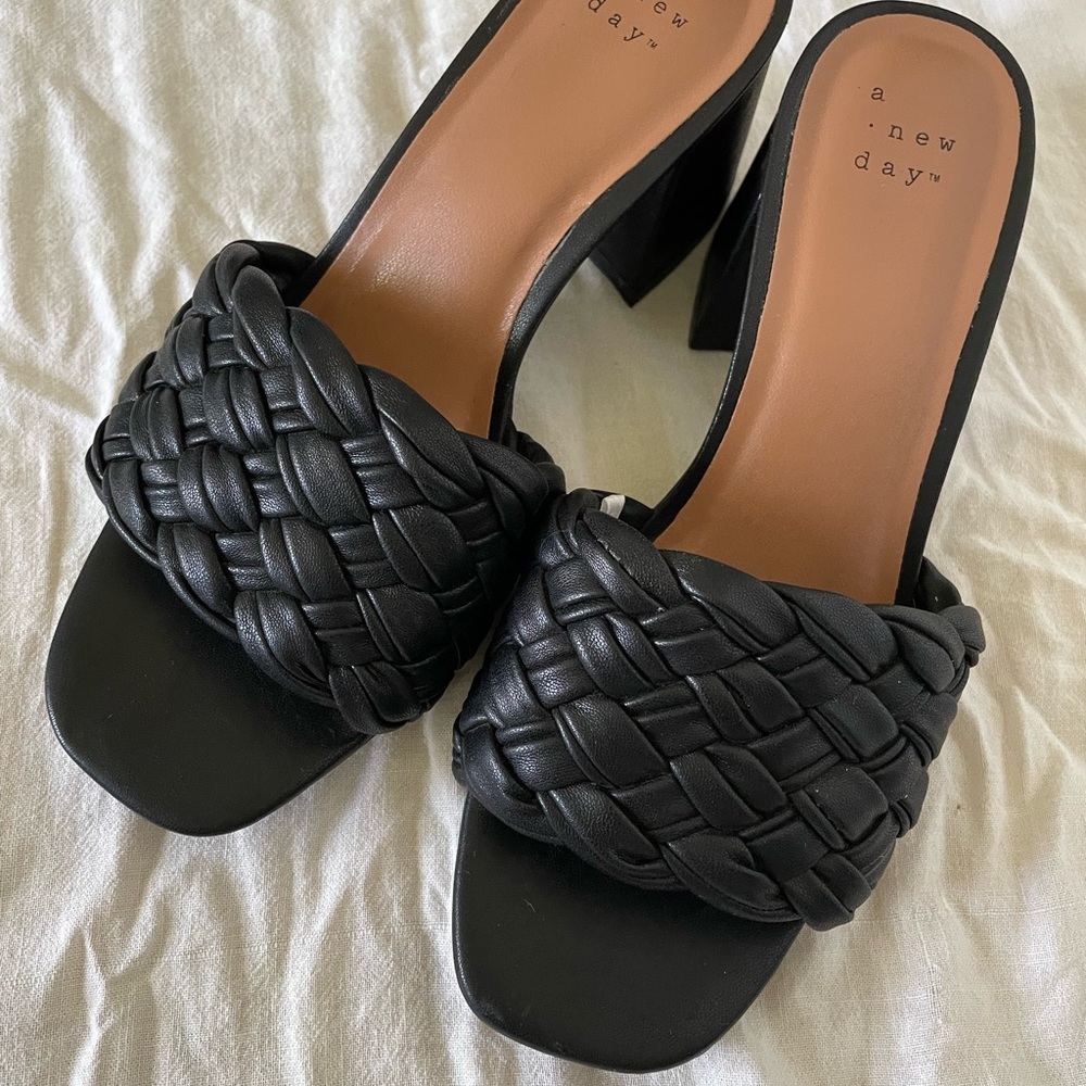 A New Day Black Block Heels